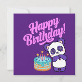 Happy Birthday Sweet Lila Panda (Vorderseite)