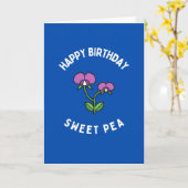 Happy Birthday Sweet Pea Card Karte (Gelbe Blume)