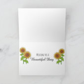 Happy Birthday Sweet Sister Sunflower Card Karte (Innenseite)