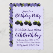 Happy Birthday Sweet Summer BlackBerry Einladung (Vorne/Hinten)