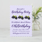 Happy Birthday Sweet Summer BlackBerry Einladung (Stehend Vorderseite)