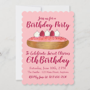 Happy Birthday Sweet Summer Raspberries Berries in Einladung