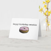 Happy Birthday Sweetie Niedlich Pun Sweet Donut Ca Karte (Gelbe Blume)