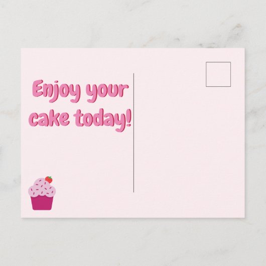 Happy Birthday Sweetie Niedlich Strawberry Shortca Postkarte (Rückseite)