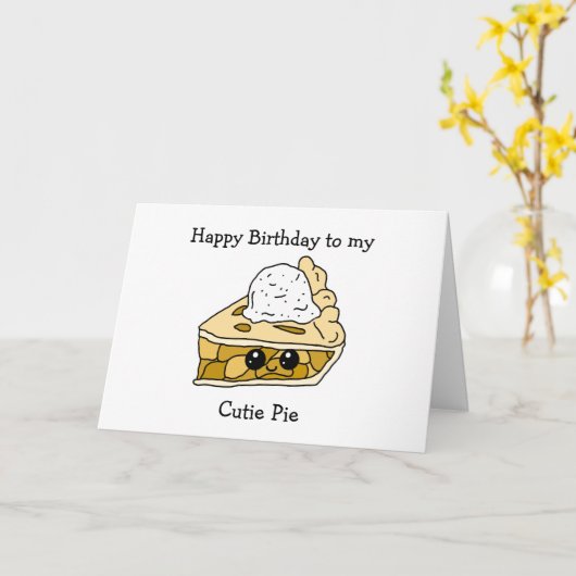 Happy Birthday Sweetie Pie, Koketter Freund Karte (Gelbe Blume)