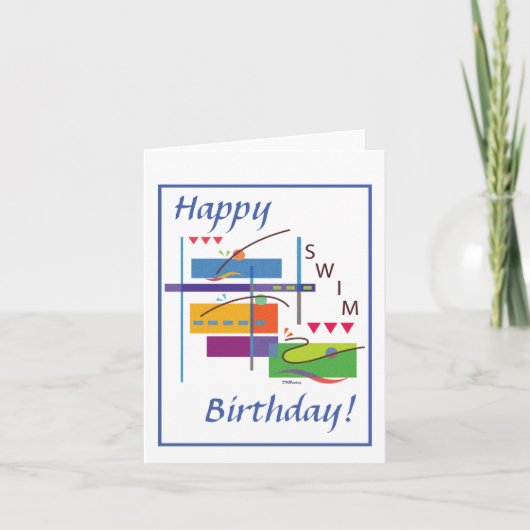Happy Birthday Swim Trio Card Karte (Vorderseite)