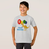 Happy Birthday T-Rex 5 Years Balloons T - Shirt (Vorne ganz)