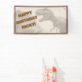 HAPPY BIRTHDAY T-rex Dinosaur Banner (InSitu)