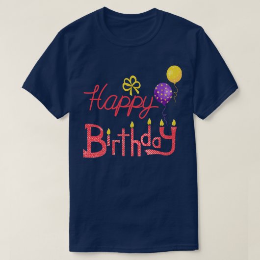 Happy Birthday T-Shirt (Design vorne)