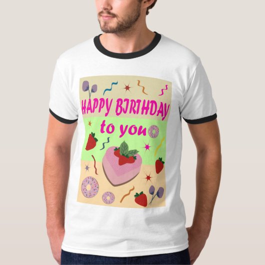Happy Birthday T-Shirt (Vorderseite)