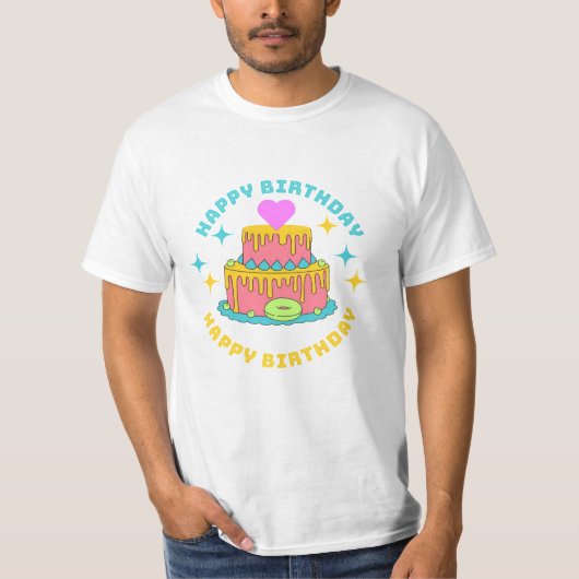 Happy Birthday T-Shirt (Vorderseite)