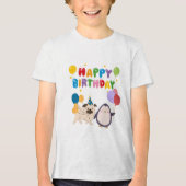 Happy Birthday T-shirt for kids - cute design of p Tri-Blend Shirt (Vorderseite)