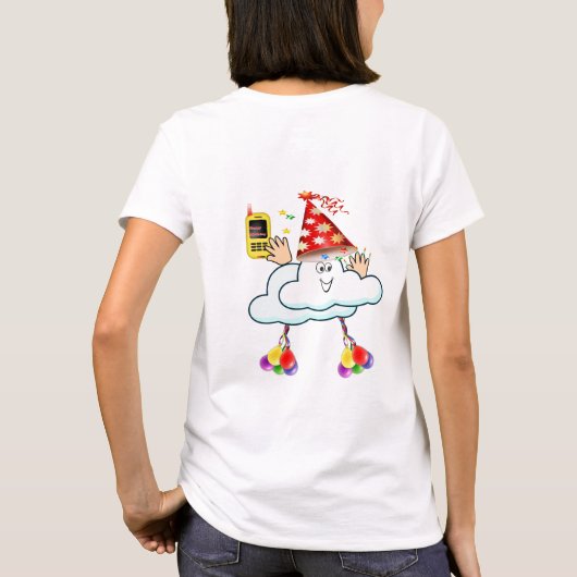 Happy Birthday T - Shirt IPhone Text Cloud (Rückseite)