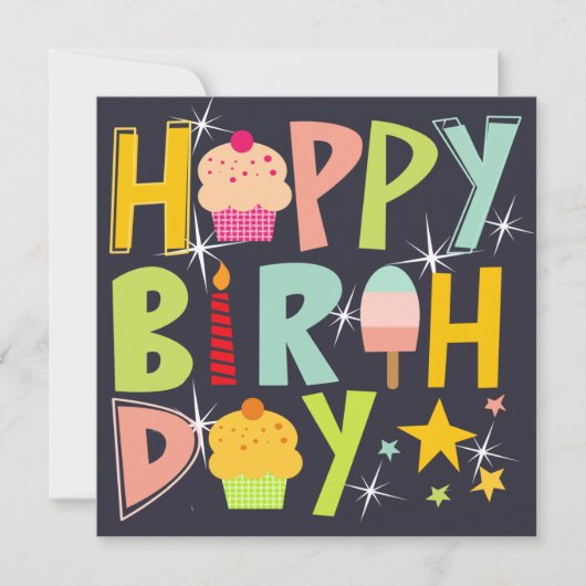 happy birthday T-Shirt Trucker Hat Keychain Magnet (Vorderseite)