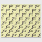 Happy Birthday Tabby Cat Spaß Geschenkpapier (Flach)