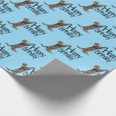 Happy Birthday Tabby Cat Spaß Geschenkpapier (Ecke)
