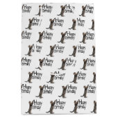 Happy Birthday Tabby Cat Spaß Mittlere Geschenktüte (Vorderseite)