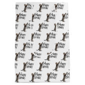 Happy Birthday Tabby Cat Spaß Mittlere Geschenktüte (Rückseite)