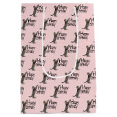 Happy Birthday Tabby Cat Spaß Mittlere Geschenktüte (Rückseite)