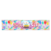 Happy Birthday Table Runner Kurzer Tischläufer (Horizontal)