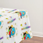 Happy Birthday Tablecloth African Boy Mushrooms Tischdecke (Beispiel)