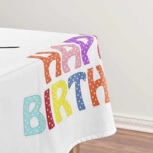 Happy Birthday Tablecloth Balloons Cat Tischdecke (Beispiel)