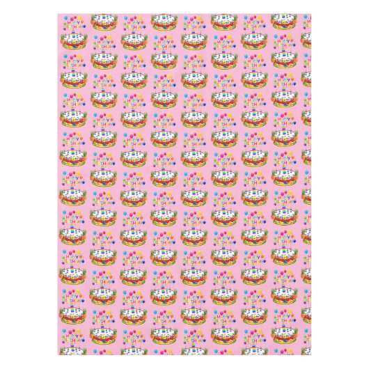 Happy Birthday Tablecloth Fruchtkuchen Tischdecke (Vorderseite)