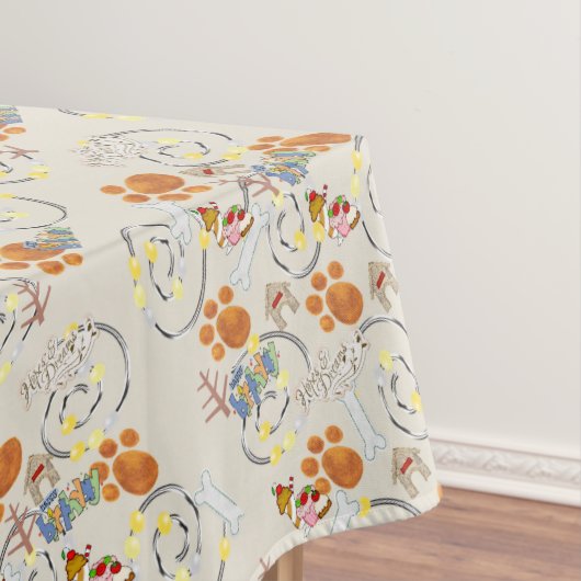 Happy Birthday Tablecloth für einen Hund Tischdecke (Beispiel)