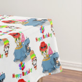 Happy Birthday Tablecloth Hippopotamus Tischdecke (Beispiel)
