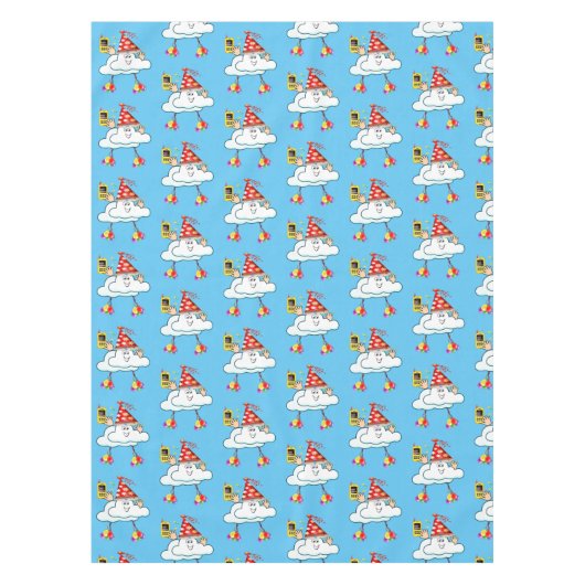 Happy Birthday Tablecloth IPhone Text Cloud Tischdecke (Vorderseite)