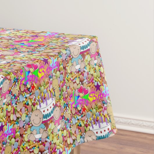 Happy Birthday Tablecloth Kinder Tischdecke (Beispiel)