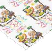 Happy Birthday Tablecloth Man Dog Sombrero Tischdecke (Schrägansicht)