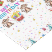 Happy Birthday Tablecloth Monkey Confetti Cupcake Tischdecke (Schrägansicht)