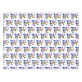 Happy Birthday Tablecloth Musician Gitarre Tischdecke (Vorderseite (Horizontal))