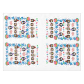 Happy Birthday Tablecloth Penguin Pink Schweine Tischdecke (Vorderseite (Horizontal))