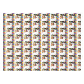 Happy Birthday Tablecloth Penguin Tischdecke (Vorderseite (Horizontal))