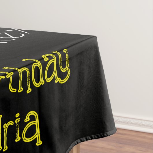 Happy Birthday Tablecloth Personalisiert Name Tischdecke (Beispiel)