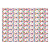 Happy Birthday Tablecloth Pink Pigs Bumblebe Tischdecke (Vorderseite (Horizontal))