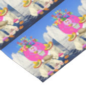 Happy Birthday Tablecloth Polar Bear Tischdecke (Schrägansicht)