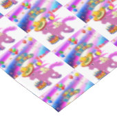 Happy Birthday Tablecloth Pony Tischdecke (Schrägansicht)