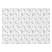 Happy Birthday Tablecloth Silver Hearts Tischdecke (Vorderseite (Horizontal))