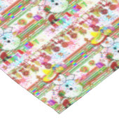 Happy Birthday Tablecloth Snowman Santa Claus Tischdecke (Schrägansicht)