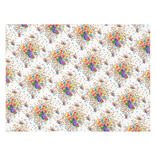 Happy Birthday Tablecloth Tischdecke (Vorderseite (Horizontal))