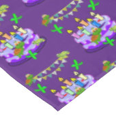 Happy Birthday Tablecloth Turtles Tischdecke (Schrägansicht)
