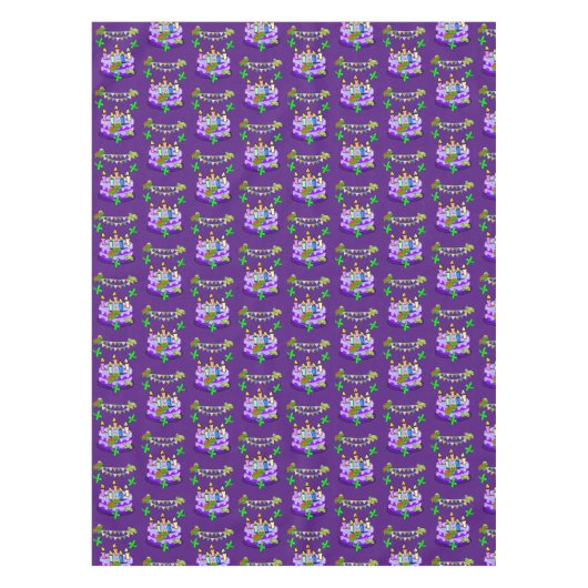 Happy Birthday Tablecloth Turtles Tischdecke (Vorderseite)