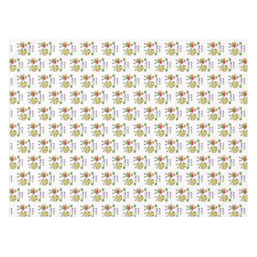 Happy Birthday Tablecloth Twins Tischdecke (Vorderseite (Horizontal))