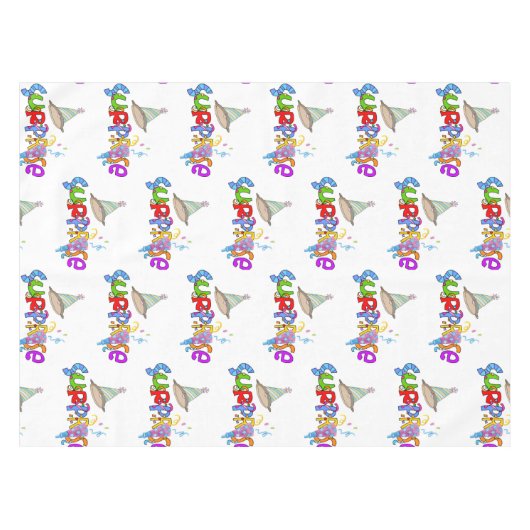 Happy Birthday Tablecloth Überraschung Tischdecke (Vorderseite (Horizontal))