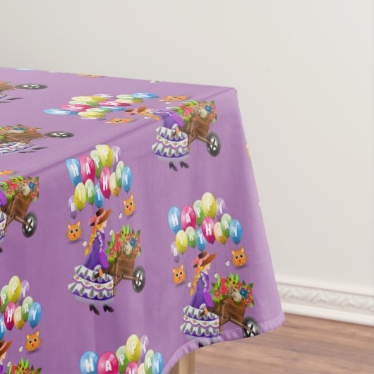 Happy Birthday Tablecloth Viktorianisch Tischdecke (Beispiel)