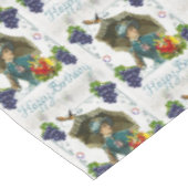 Happy Birthday Tablecloth Viktorianische Trauben Tischdecke (Schrägansicht)