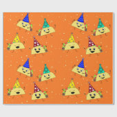 Happy Birthday Taco Wrapping Paper Geschenkpapier (Flach)